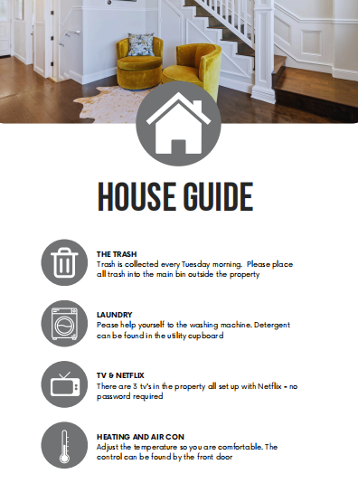 Premium Host Welcome Book Template