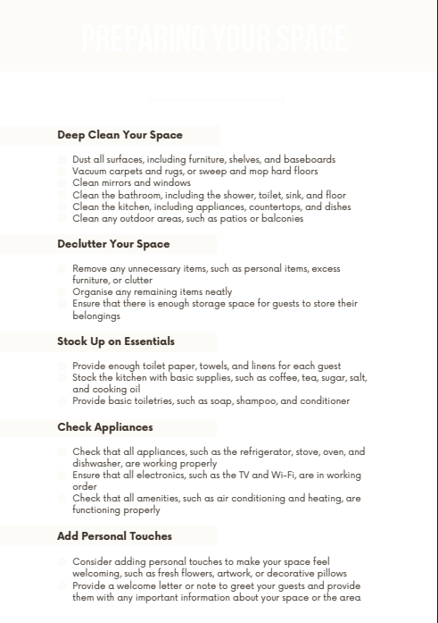 Short-Term Rental Host Checklist & Guide